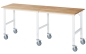 Preview: Fahrbarer Arbeitstisch (HV) Tom (6 LR), B2500xT800xH910-1230mm, B-Platte-25mm