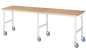 Preview: Fahrbarer Arbeitstisch (HV) Tom (6 LR), B3000xT800xH910-1230mm, B-Platte-25mm