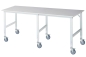 Preview: Fahrbarer Arbeitstisch (HV) Tom (6 LR), B2500xT1000xH910-1230mm, M-Platte-22mm