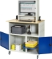 Preview: Computer-Tisch 1023 mit Monitorgehäuse T300mm, B1100xT790xH1890mm, mobil
