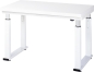 Preview: Werkbank elektrisch höhenverstellbar, B1250xT700xH740-1140mm, HPL-Platte-40 mm
