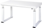 Preview: Werkbank elektrisch höhenverstellbar, B1500xT900xH740-1140mm, HPL-Platte-40 mm
