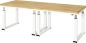 Preview: Werkbank elektrisch höhenverstellbar, B2500xT900xH740-1140mm, B-Platte-40 mm