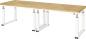 Preview: Werkbank elektrisch höhenverstellbar, B3000xT900xH740-1140mm, B-Platte-40 mm