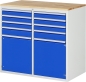 Preview: Schubladenschrank LL7.3.3, B1145xT650xH1035mm, B-Top-25mm, 8xSchublade-VA, 2xTür