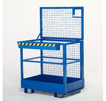 Preview: Stapler-Arbeitsbühne - Arbeitskorb, 2 Personen, Tragl. 300 kg, BxHxT 1200x1900x800 mm