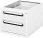 Preview: Unterbau-Container mit 2 Schubladen, B480xT600xH395mm, RAL7035/RAL7035
