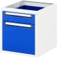 Preview: Unterbau-Container mit 2 Schubladen, B480xT600xH545mm, RAL7035/RAL5010