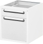 Preview: Unterbau-Container mit 2 Schubladen, B480xT600xH545mm, RAL7035/RAL7035