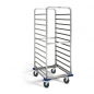 Preview: Edelstahl Regalwagen für 24 EN-Tabletts oder 24 GN-Tabletts, RWR-VP 163, LxBxH 671x832x1675 mm, Tragkraft 240 kg