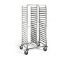 Preview: Edelstahl Regalwagen 2-teilig, 36 Auflagenpaare, 820 x 613 x 1645 mm, 200 kg