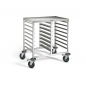 Preview: Edelstahl Regalwagen mit Arbeitsplatte, 820x613x845 mm, RWRA 852
