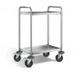Preview: Edelstahl Servierwagen, 2 Borde, SW 6x4-2