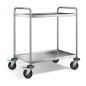 Preview: Edelstahl Servierwagen, 2 Etagen, Ladefl. 800x500mm, Tragkr. 120kg, SW 8x5-2