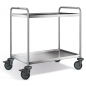 Preview: Edelstahl Servierwagen, 2 Borde, SW 9x6-2-2
