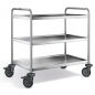 Preview: Edelstahl Servierwagen, 3 Borde, SW 9x6-3-2