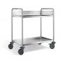 Preview: Edelstahl Tischwagen, 2 Etagen, ARW 9x6-2-2