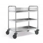 Preview: Edelstahl Tischwagen, 3 Etagen, ARW 9x6-3-2