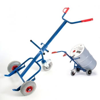 Preview: Fasskarre 1 Stützrad, 250 kg Tragkraft, LxBxH 700x600x1600 mm