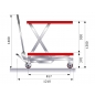 Preview: Scheren-Hubtischwagen, fahrbar, 350kg Hublast, LxB 910x500mm-2