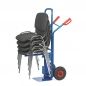 Preview: Fetra Stuhlkarre mit Stühlen beladen, Tragkraft 300 kg, Luftreifen 260x85 mm