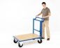 Preview: Schiebebügelwagen mit Totmannbremse, 500 kg Tragkraft, 1200x800 mm Ladeflächen
