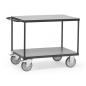 Preview: Tischwagen in Anthrazitgrau (RAL 7016) mit 2 Holz-Böden, 500-600 kg
