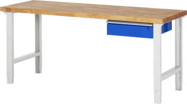 Werkbank höhenverstellbar 7001A1, B2000xT700xH790-1140mm, 1xSchublade-TA