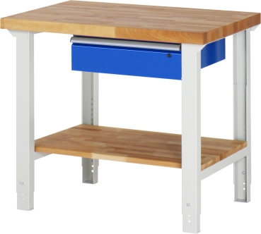 Werkbank höhenverstellbar 7001A7, B1000xT700xH790-1140mm, 1xSchublade-TA
