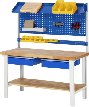 Werkbank höhenverstellbar 7001A7, B1500xT700xH790-1140mm, 1xSchublade-TA