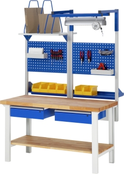 Werkbank höhenverstellbar 7001A7, B1500xT700xH790-1140mm, 1xSchublade-TA