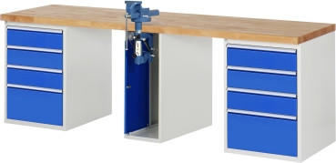 Werkbank 7510A0, B2500xT700xH890mm, 8xSchublade-TA, 1xSSKL