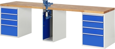Werkbank 7510A0, B3000xT700xH890mm, 8xSchublade-TA, 1xSSKL