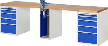 Werkbank 7511A0, B3000xT700xH890mm, 10xSchublade-TA, 1xSSKL