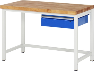 Werkbank höhenverstellbar 8001A1, B1250xT700xH840-1040mm, 1xSchublade-TA