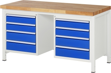Werkbank höhenverstellbar 8181A1, B1500xT700xH840-1040mm, 8xSchublade-TA