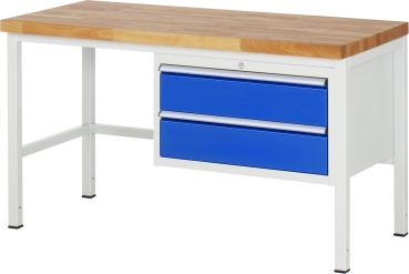 Werkbank höhenverstellbar 8225A1, B1500xT700xH840-1040mm, 2xSchublade-TA