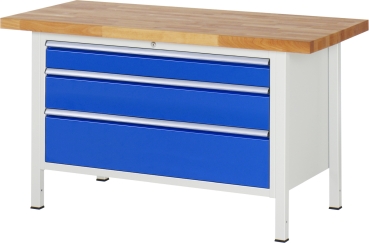 Werkbank höhenverstellbar 8359A2, B1500xT700xH840-1040mm, 3xSchublade-TA