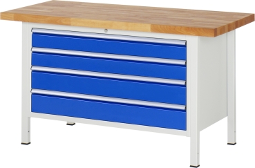 Werkbank höhenverstellbar 8362A2, B1500xT700xH840-1040mm, 4xSchublade-TA