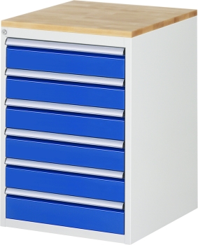 Schubladenschrank L5.16, B580xT650xH825mm, B-Top-25mm, 6xSchublade-TA