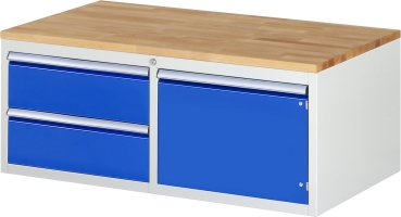 Schubladenschrank LL2.0.12, B1145xT650xH465mm, B-Top-25mm, 2xSchublade-TA, 1xTür