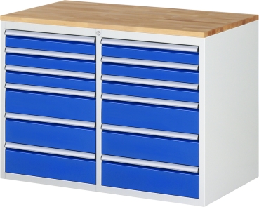 Schubladenschrank LL5.9.9, B1145xT650xH825mm, B-Top-25mm, 12xSchublade-TA
