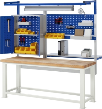 Preview: Schwerlastwerkbank-4.500 kg Traglast, B2000xT700xH900mm, B-Platte-100mm