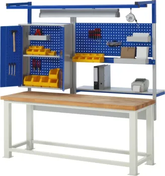 Preview: Schwerlastwerkbank-2.500 kg Traglast, B2000xT700xH900mm, B-Platte-50mm