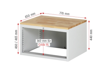 Preview: Schubladenschrank XL2.3, B770xT650xH465mm, B-Top-25mm, 3xSchublade-TA