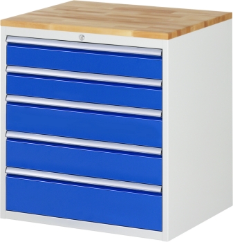 Schubladenschrank XL5.11, B770xT650xH825mm, B-Top-25mm, 5xSchublade-TA