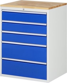 Schubladenschrank XL7.4, B770xT650xH1035mm, B-Top-25mm, 5xSchublade-TA