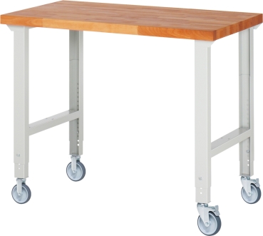 Fahrbare Werkbank (höhenverstellbar) 7000-1, B1250xT700xH950-1000mm | 2BR-2LR
