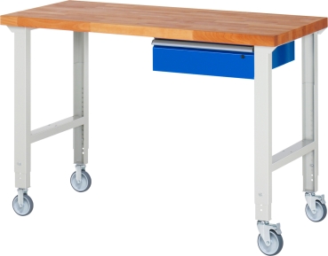 Fahrbare Werkbank (höhenverstellbar) 7001A1, B1500xT700xH950-1000mm | 2BR-2LR