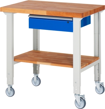 Fahrbare Werkbank (höhenverstellbar) 7001A7, B1000xT700xH950-1000mm | 2BR-2LR